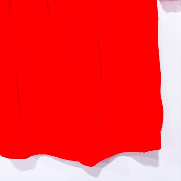 ACTIVE USA – Red ruffle off-shoulder peasant blouse | Small * - Picture 4 of 6